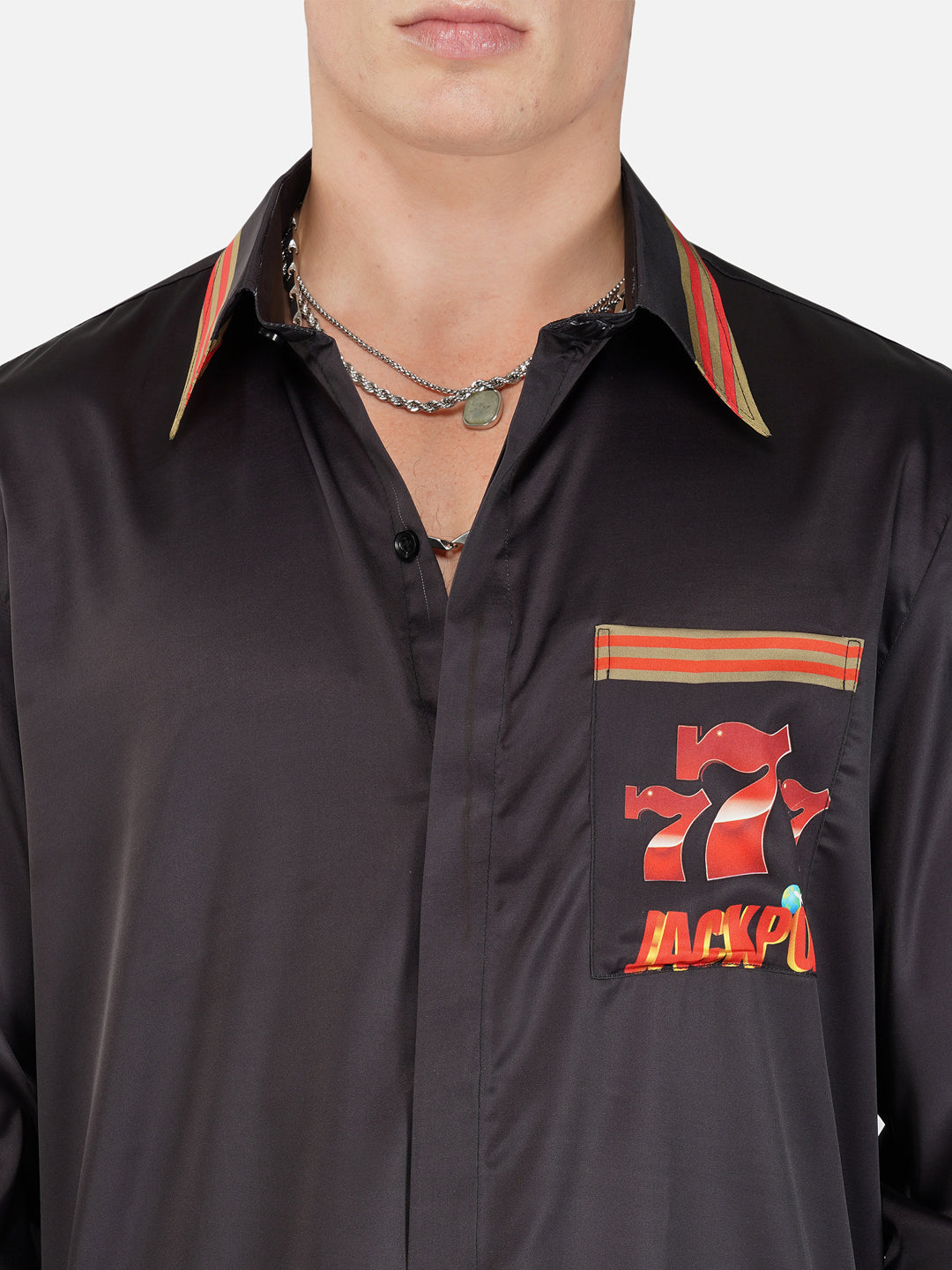 777 Jackpot – Premium Soft Satin Party Shirt