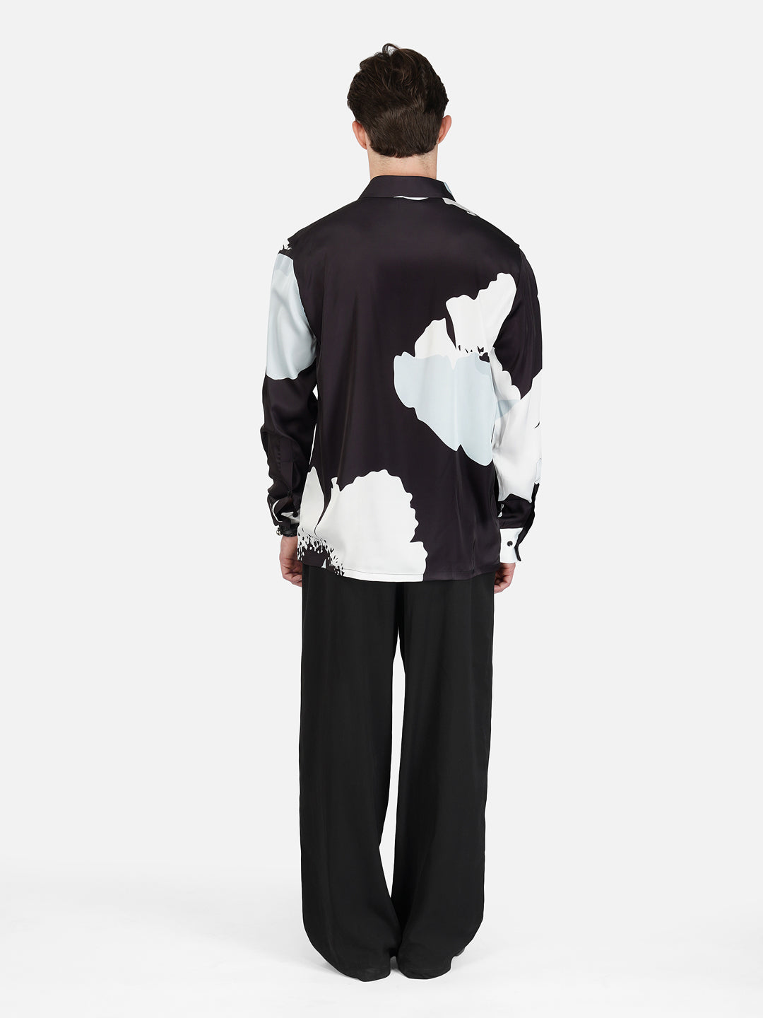 Black & Bloom – Premium Soft Satin Party Shirt