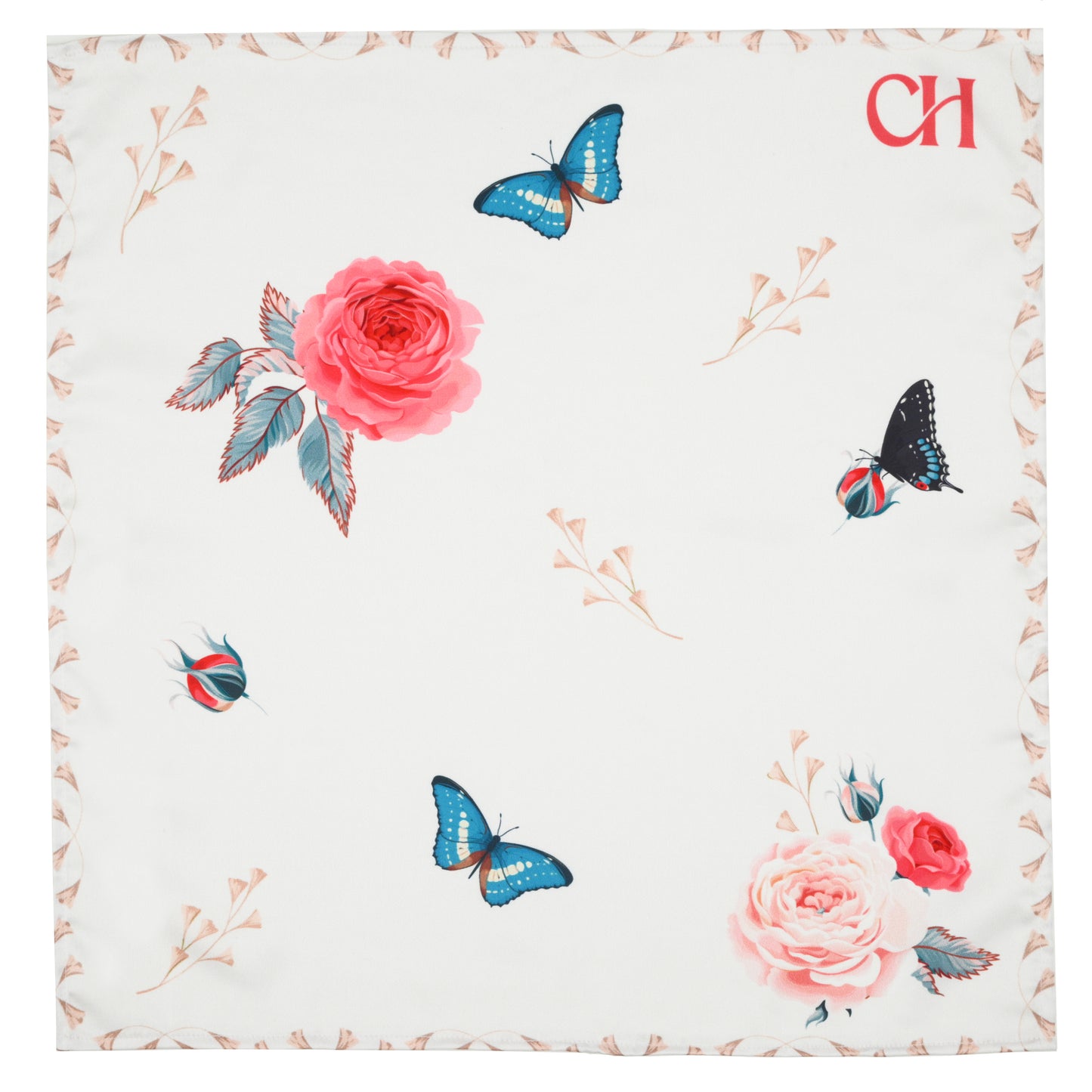 Nature Ballet Neck Scarf Cum Pocket Square in Premium Soft Satin