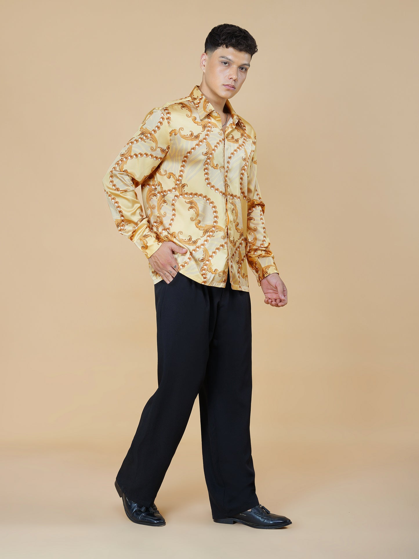 GILDED BAROQUE – Premium Soft Satin Party Shirt