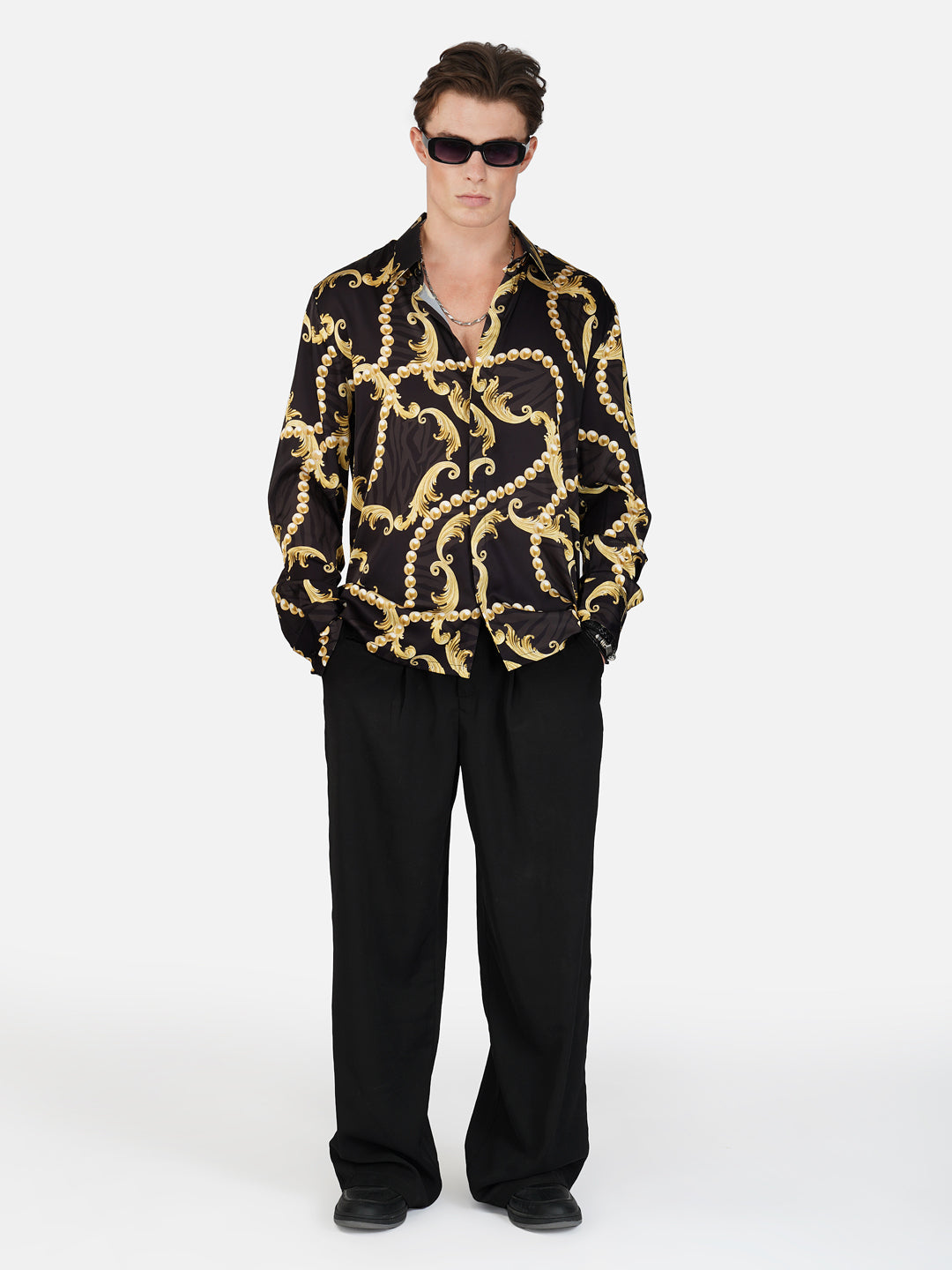 Baroque Luxe - Premium Soft Satin Shirt