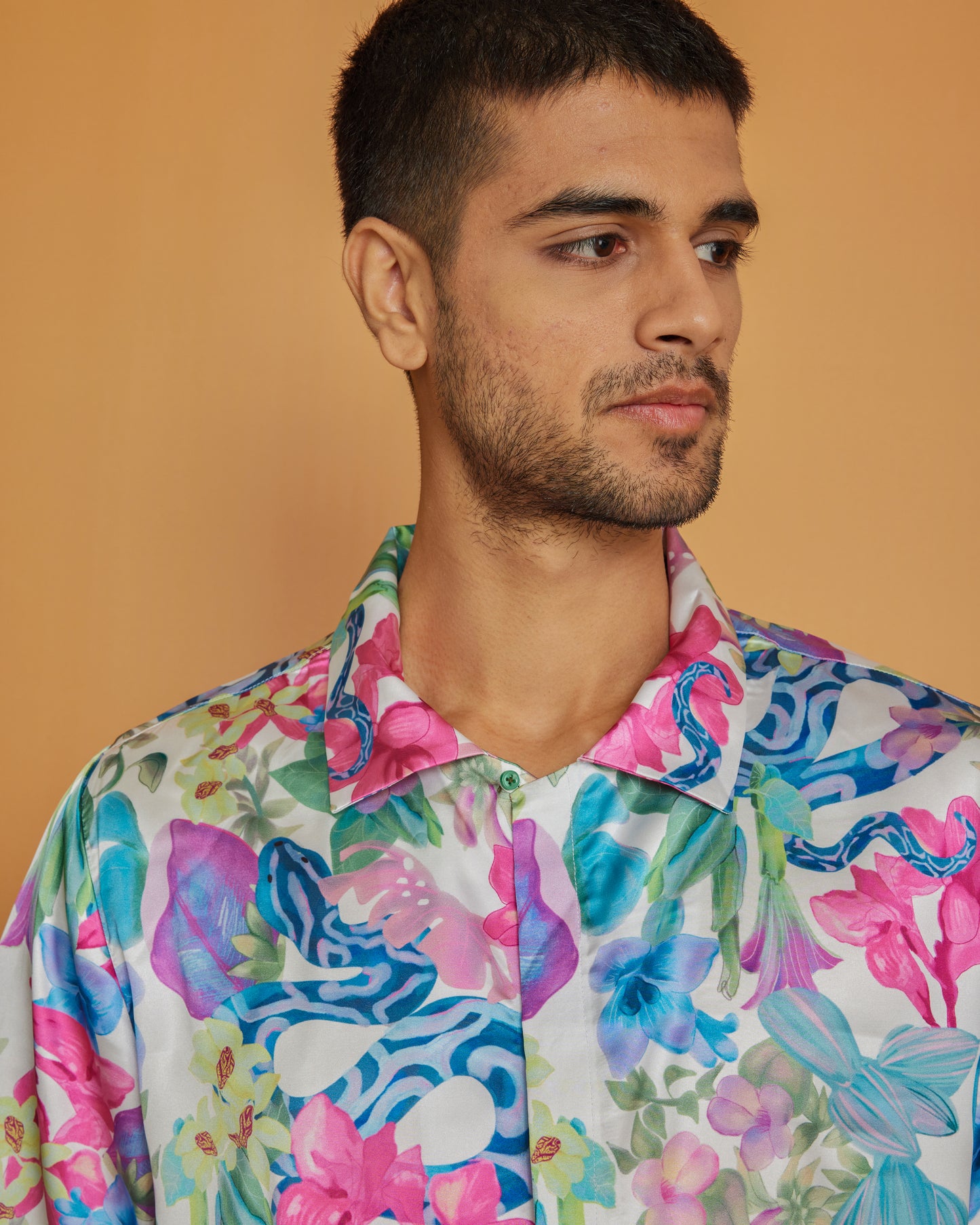 Garden Gala – Premium Soft Satin Shirt