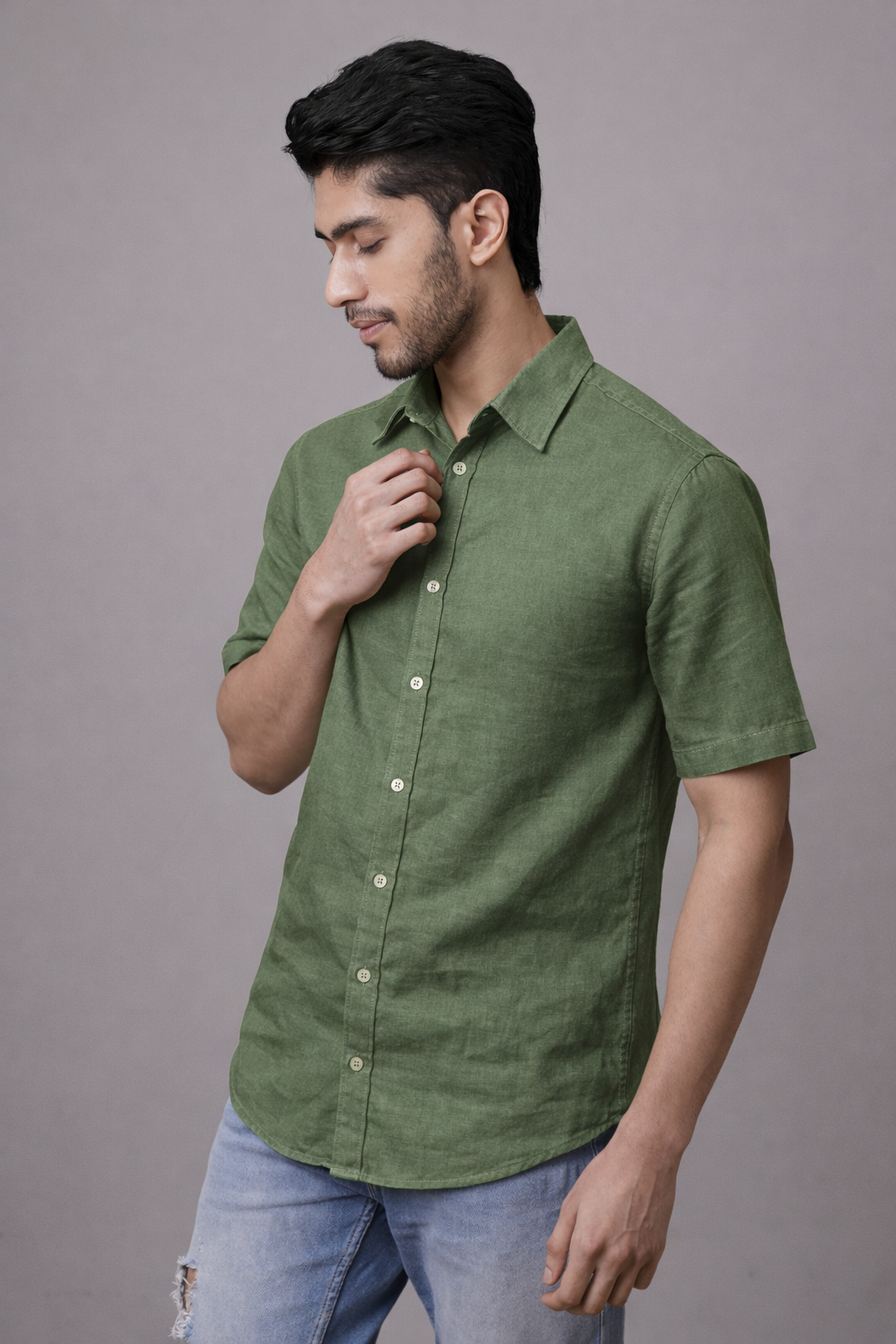 Olive Grove Linen Shirt