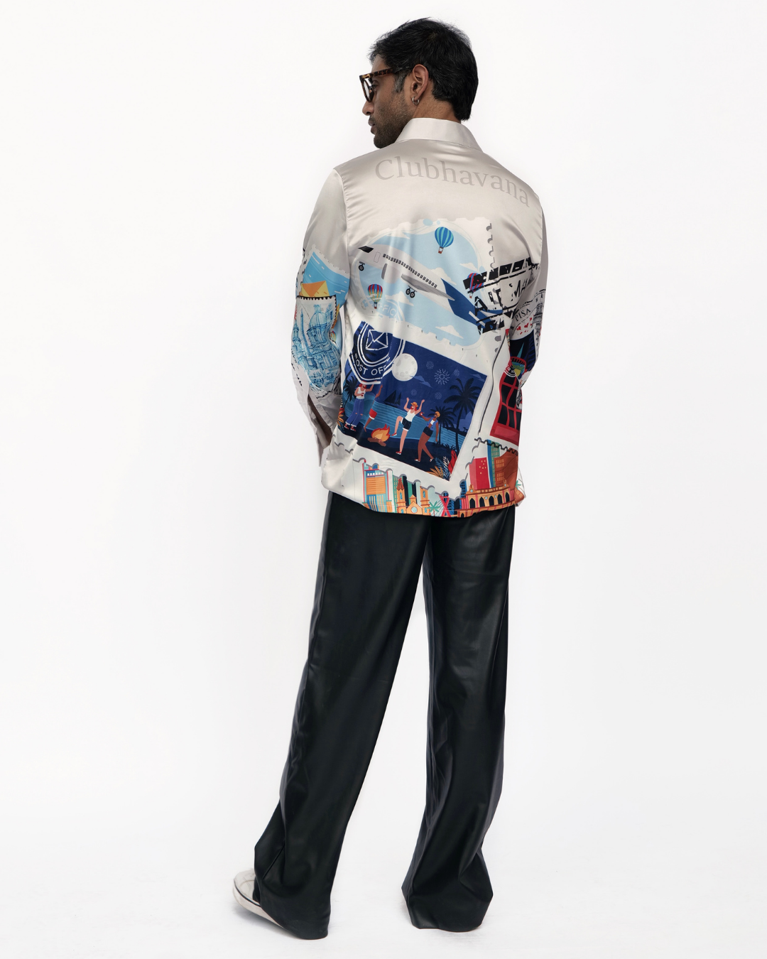 WANDERLUST IMPRESSIONS – Premium Soft Satin Party Shirt