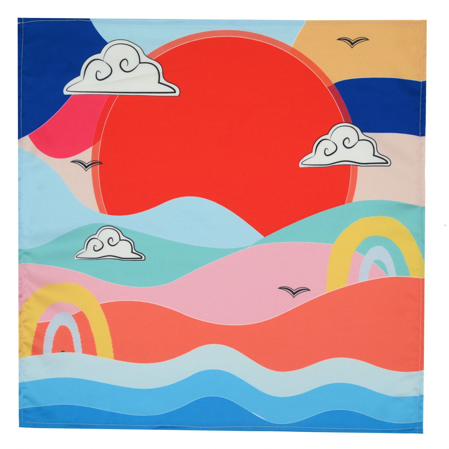 Radiant Harmony Neck Scarf Cum Pocket Square in Premium Soft Satin