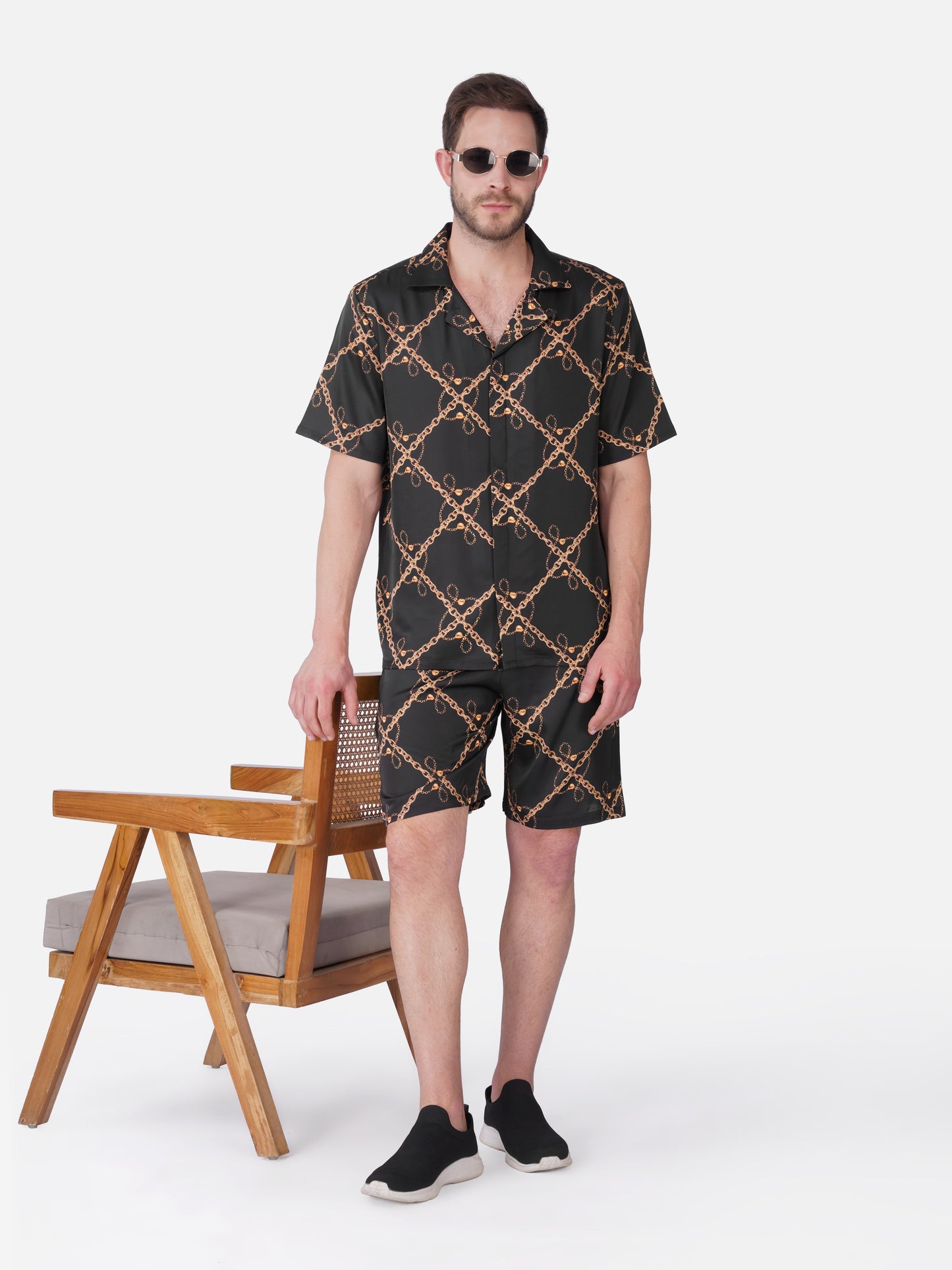 NOIR REGALIA – Premium Soft Satin Co-Ord Set