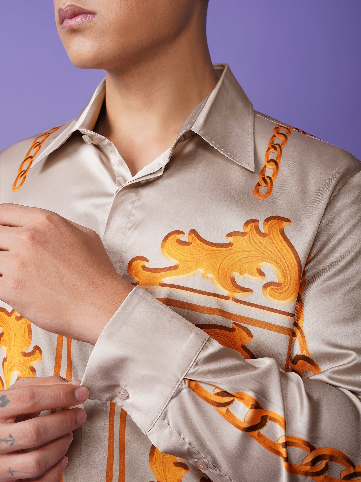 Chain Reaction - Premium Soft Satin Shirt