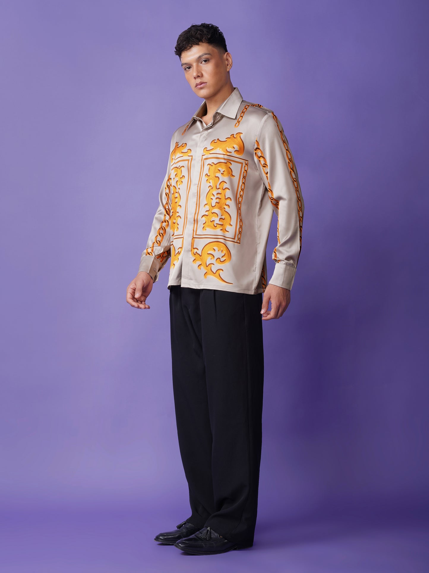 Chain Reaction - Premium Soft Satin Shirt