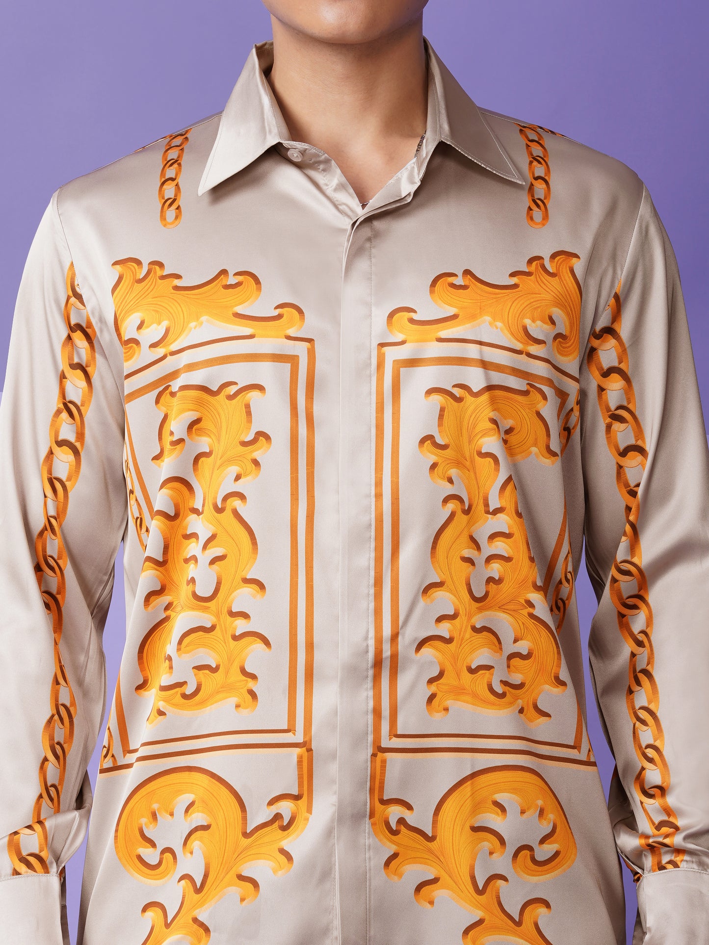 Chain Reaction - Premium Soft Satin Shirt