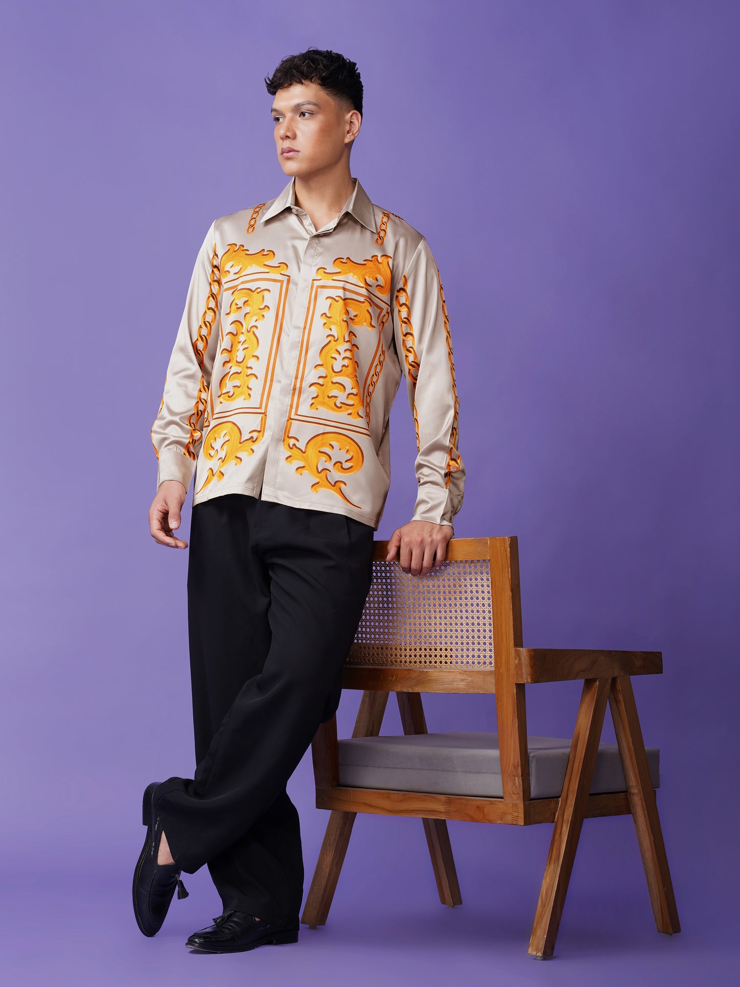 Chain Reaction - Premium Soft Satin Shirt