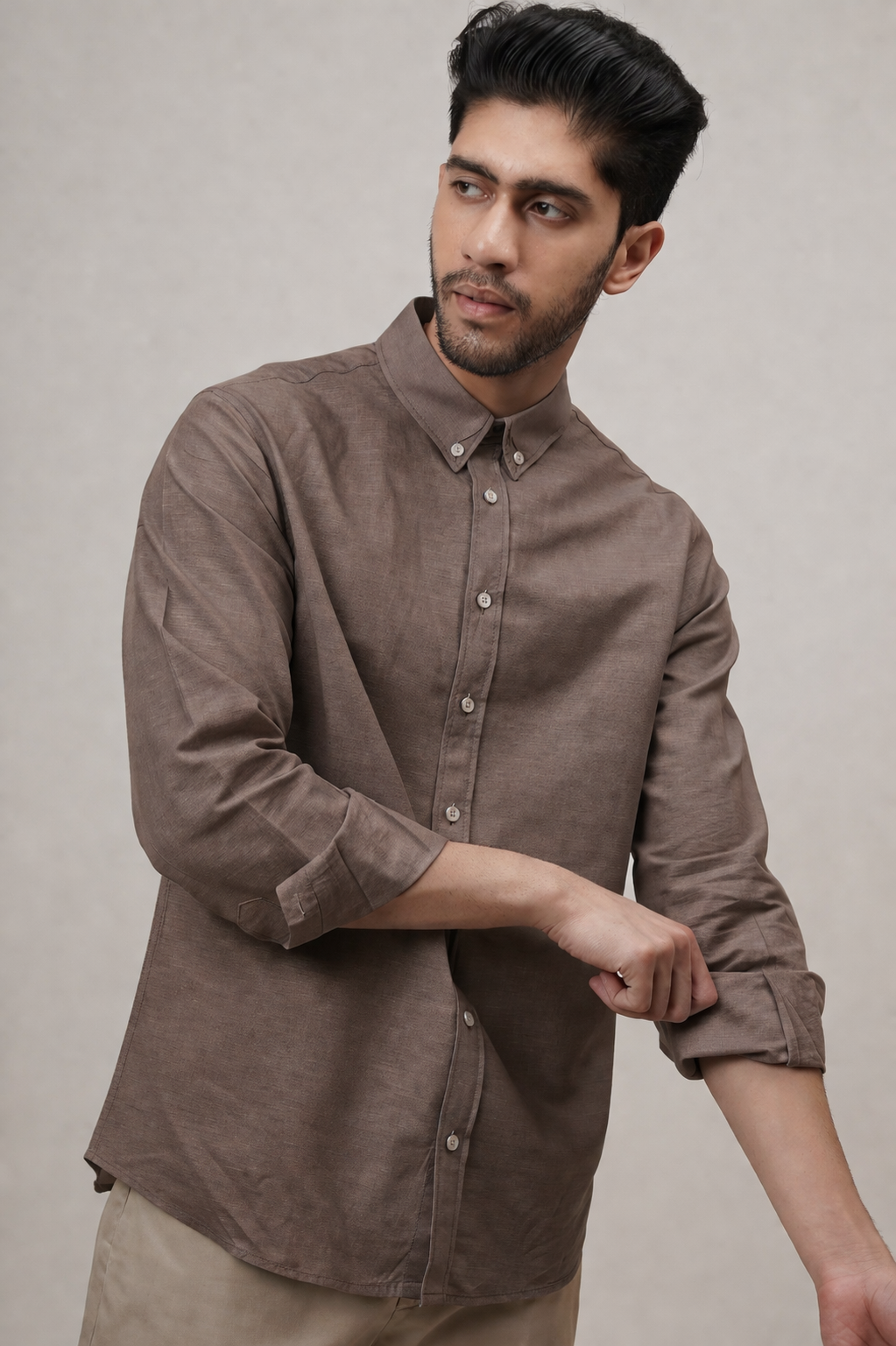 Burnt Clay Linen Shirt