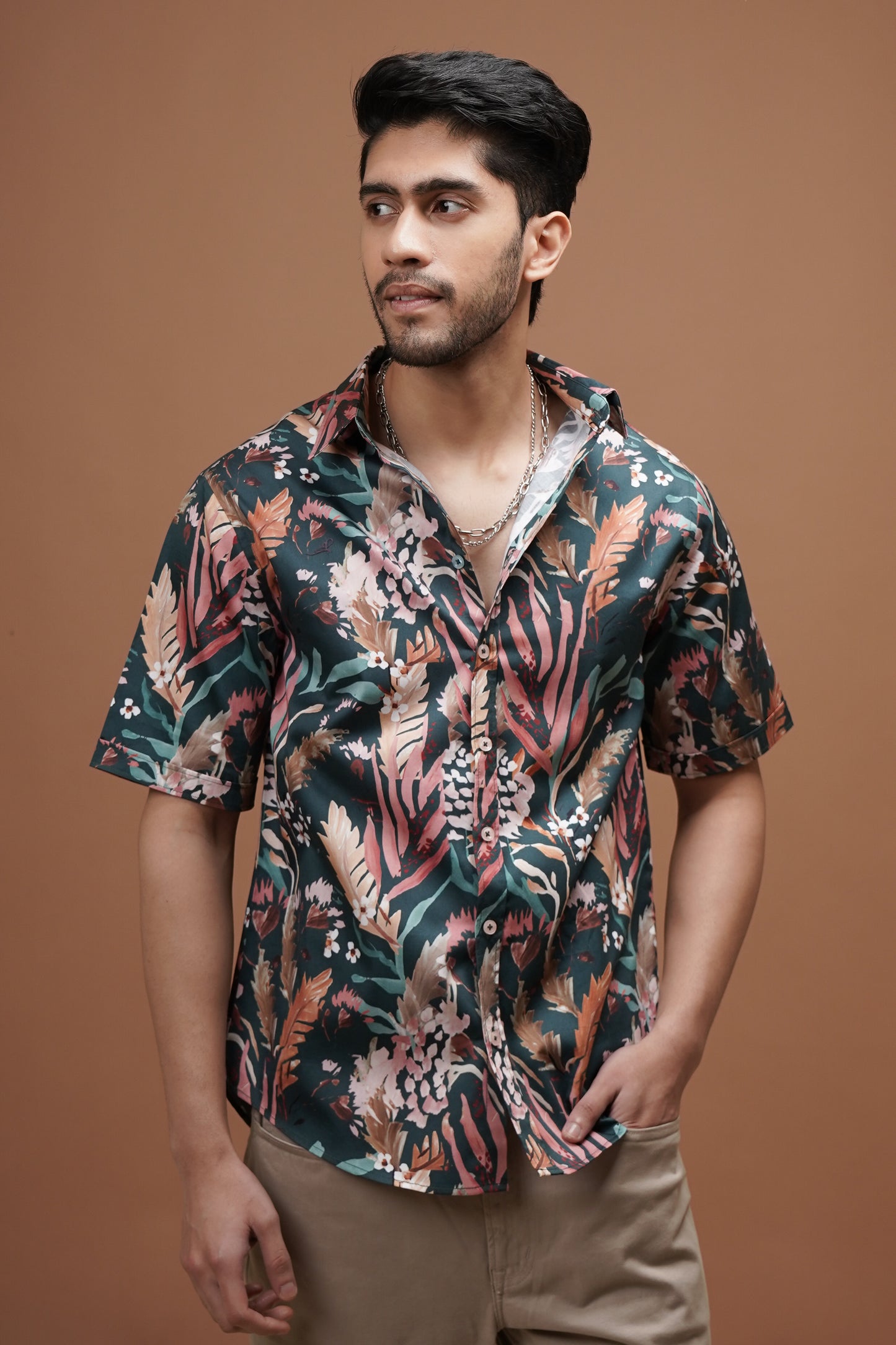 Regular Fit 'Rustic Flora' Print Shirt