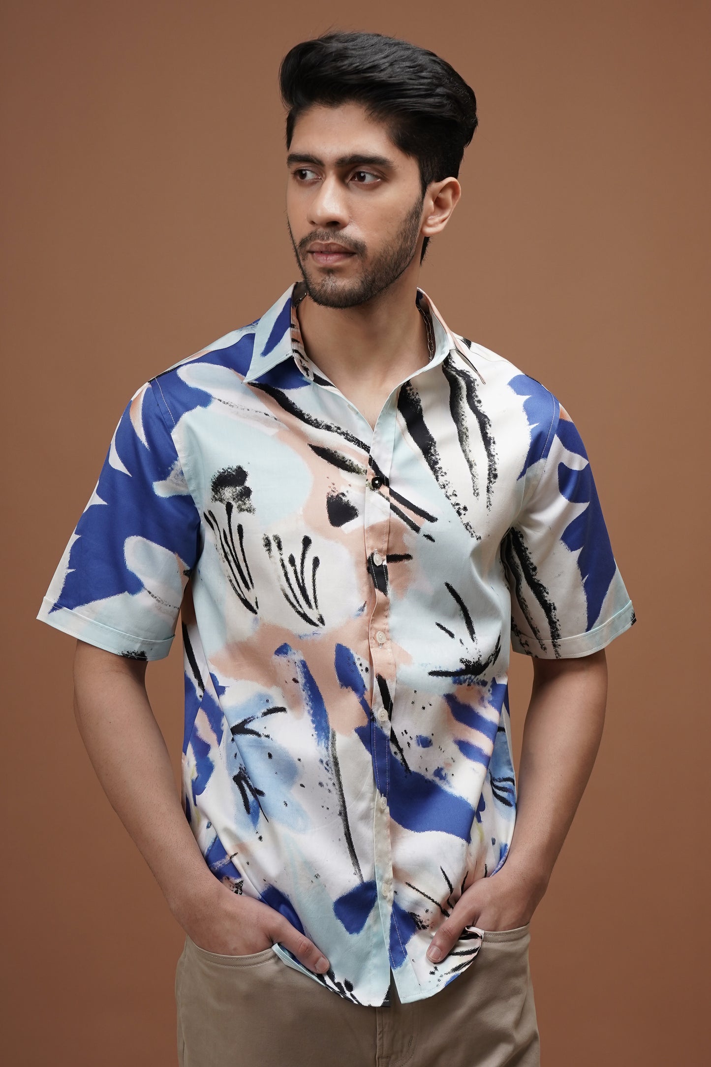 Verdant Bloom - Cotton Print Shirt