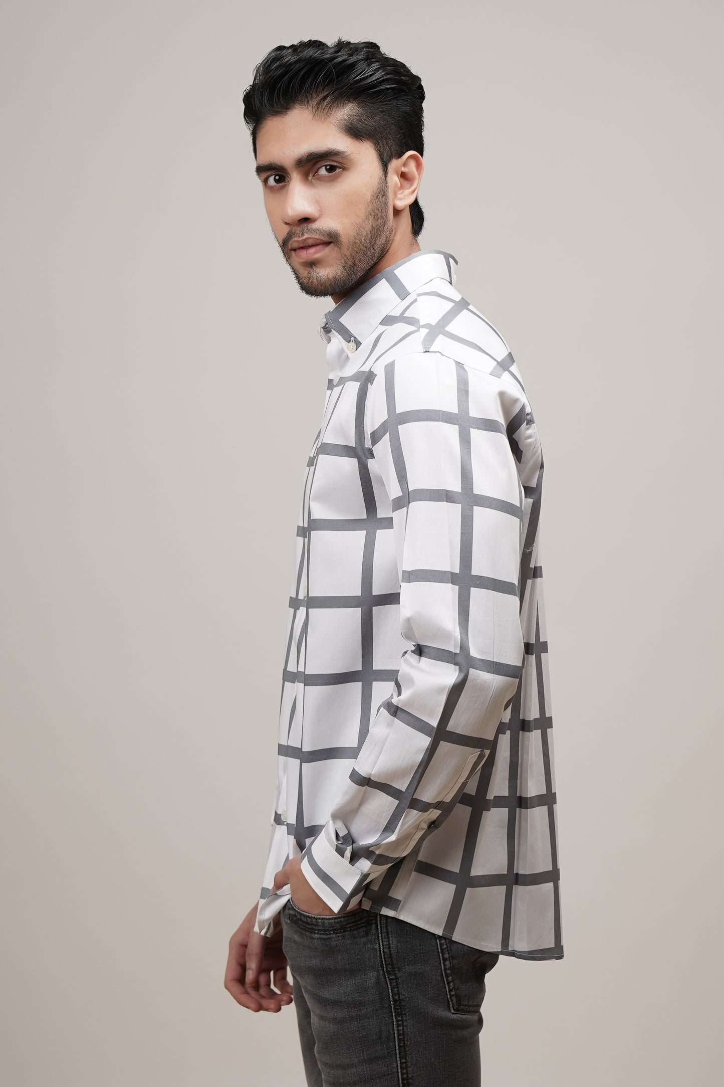 Regular Classic Fit Checkered Cotton Shirt