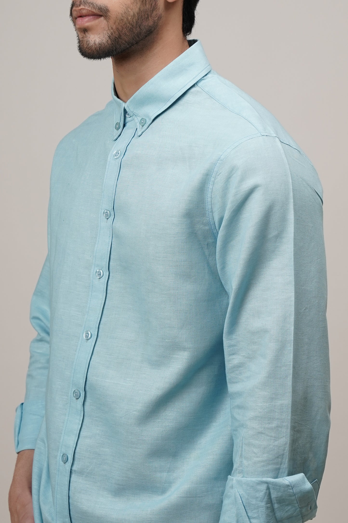 Sea Breeze Blue Linen Shirt