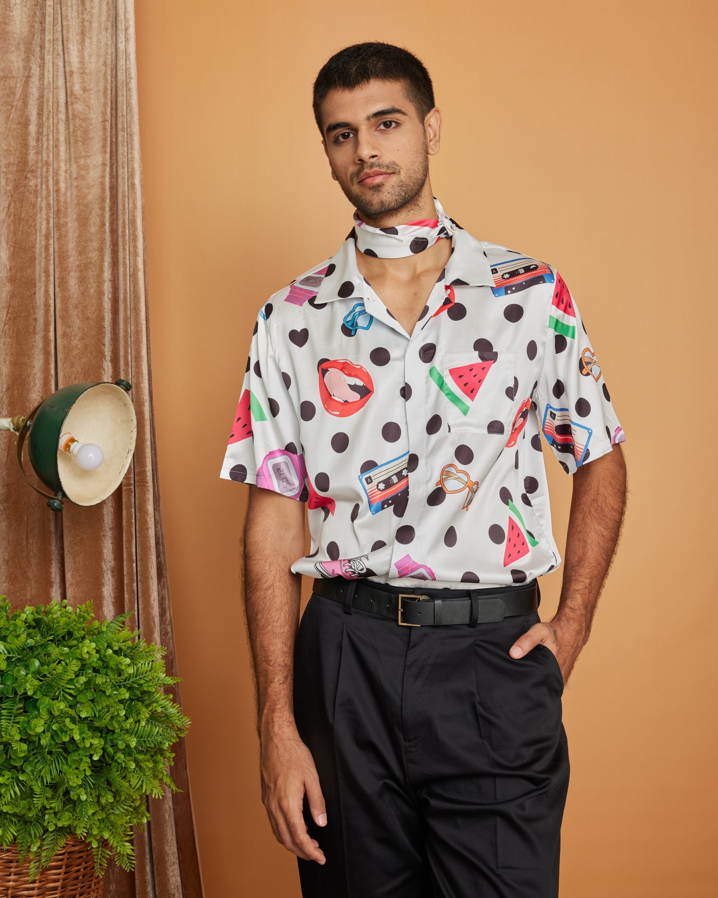 Retro Pop Paradise - Premium Soft Satin Shirt