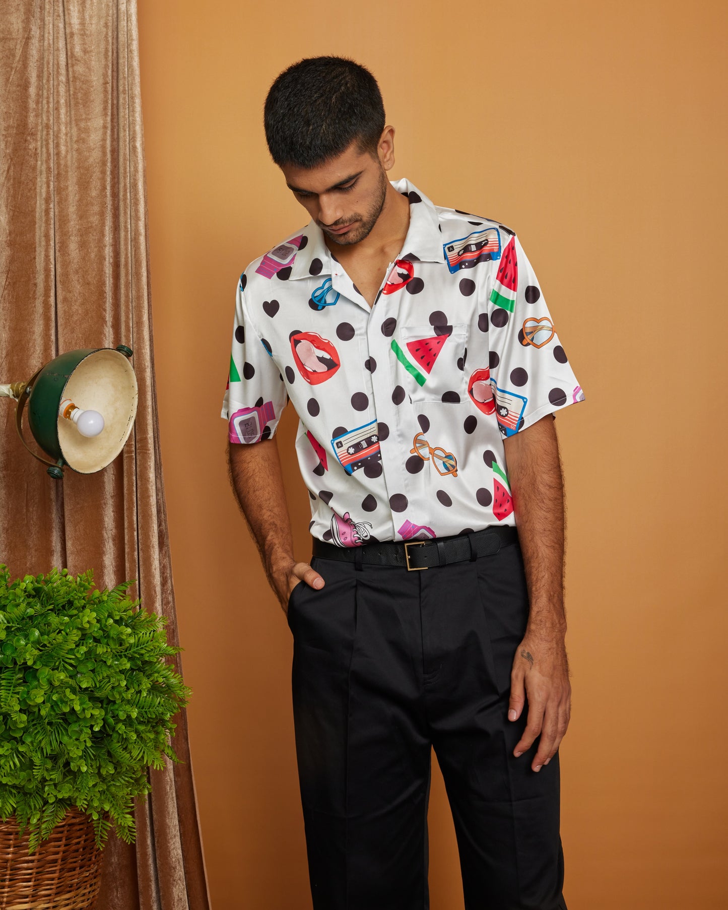 Retro Pop Paradise - Premium Soft Satin Shirt