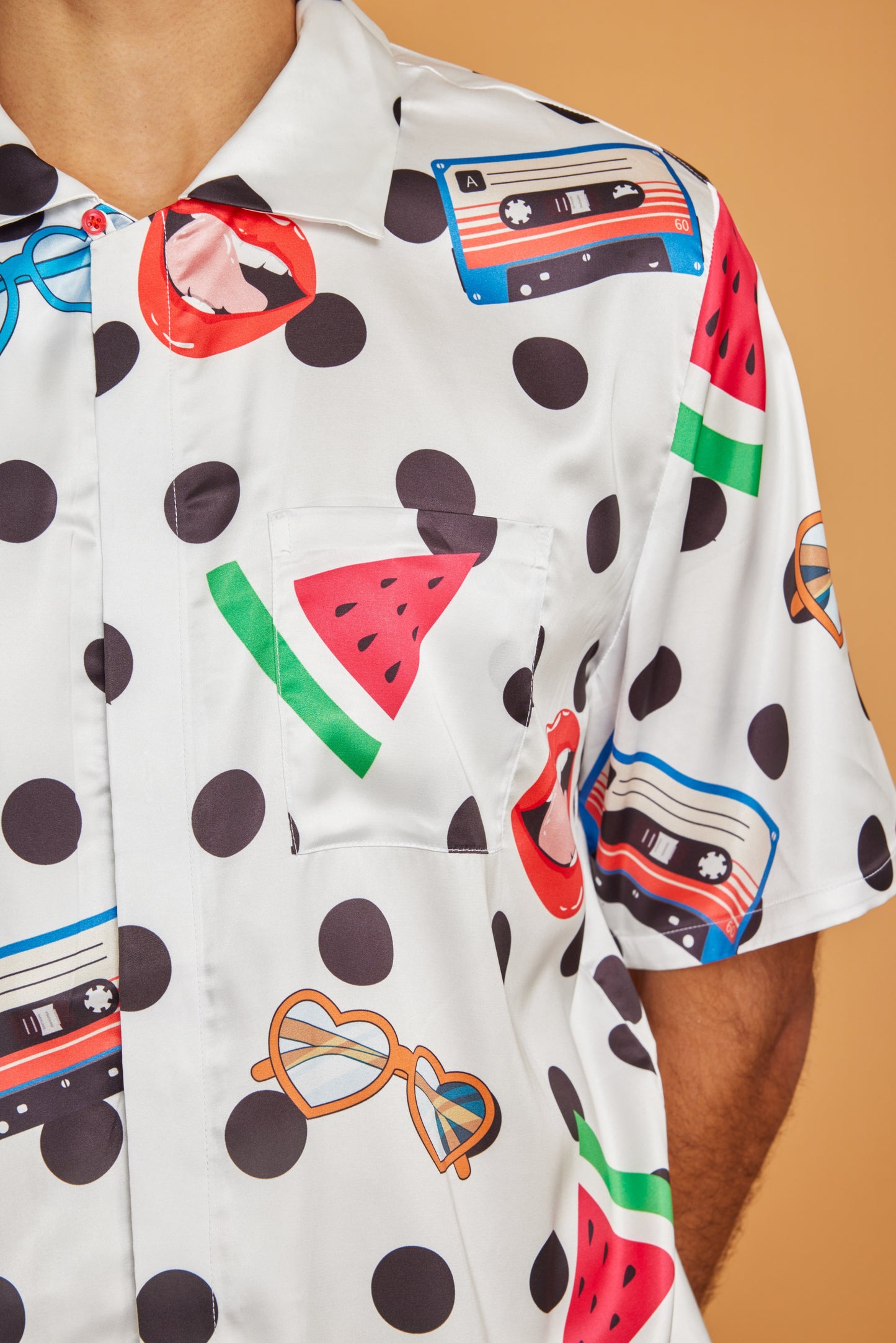 Retro Pop Paradise - Premium Soft Satin Shirt