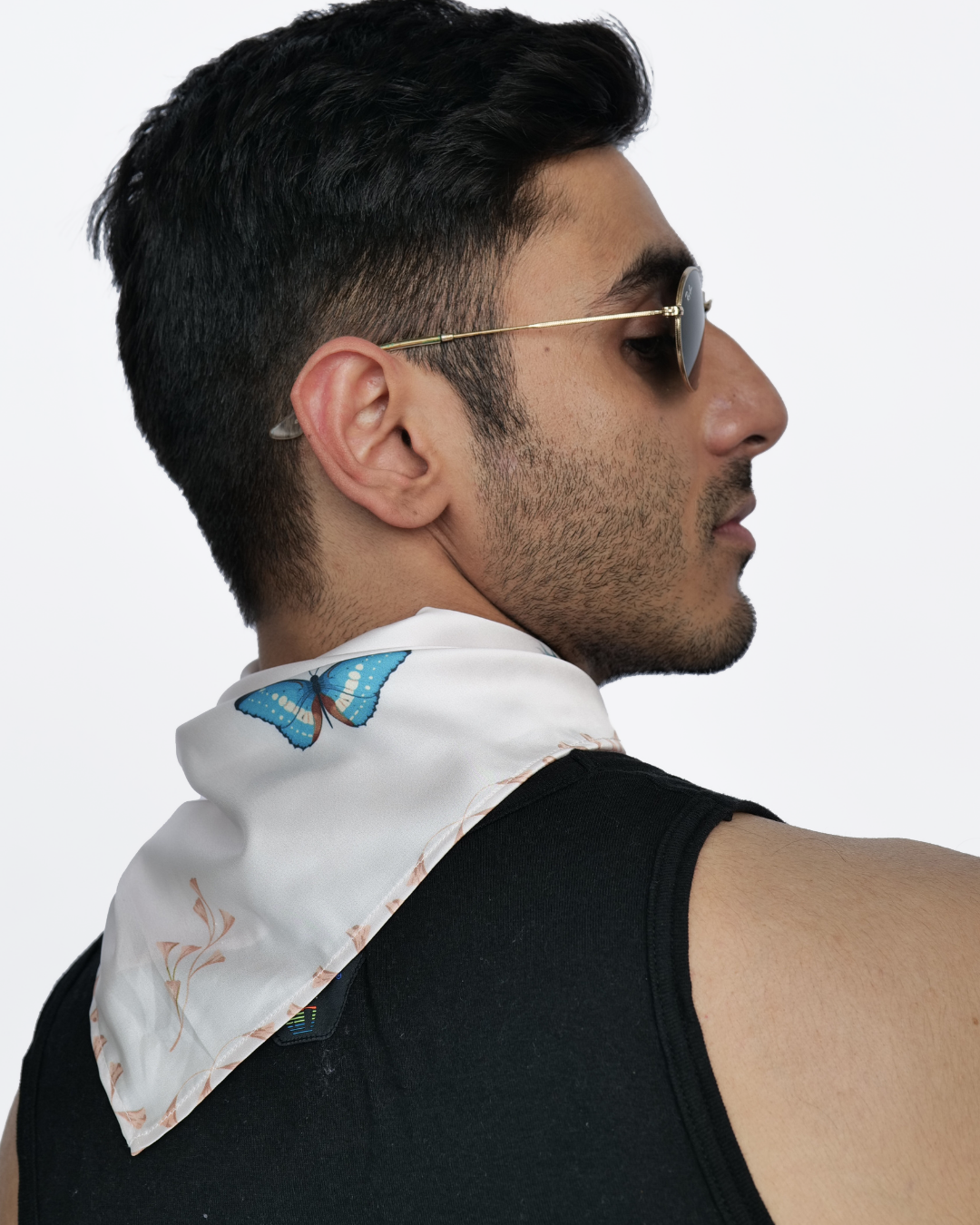 Nature Ballet Neck Scarf Cum Pocket Square in Premium Soft Satin