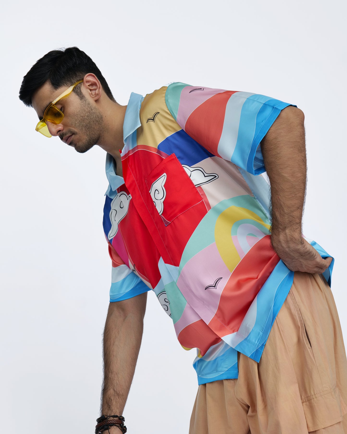 Radiant Harmony - Premium Soft Satin Shirt