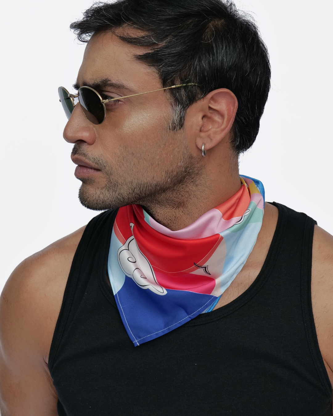 Radiant Harmony Neck Scarf Cum Pocket Square in Premium Soft Satin