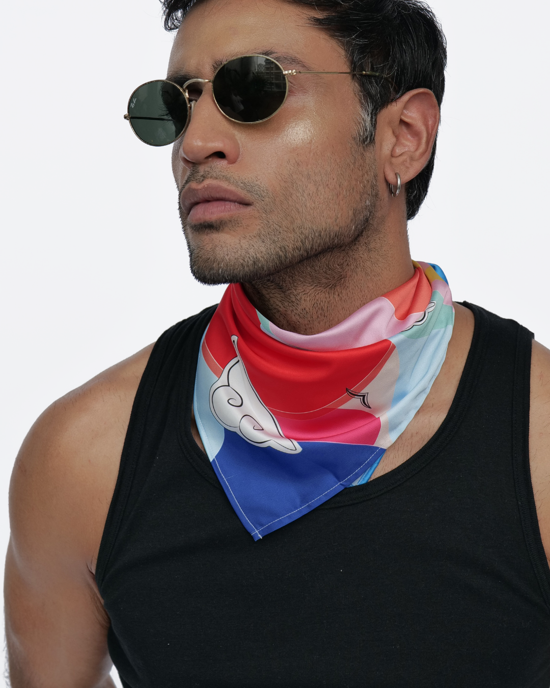 Radiant Harmony Neck Scarf Cum Pocket Square in Premium Soft Satin