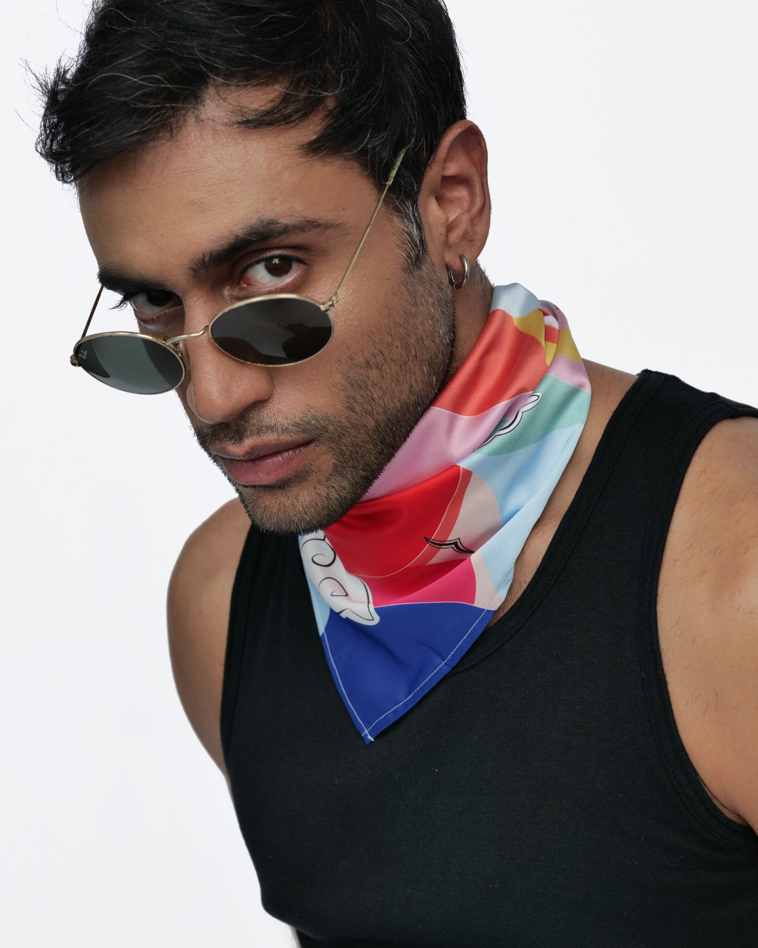 Radiant Harmony Neck Scarf Cum Pocket Square in Premium Soft Satin