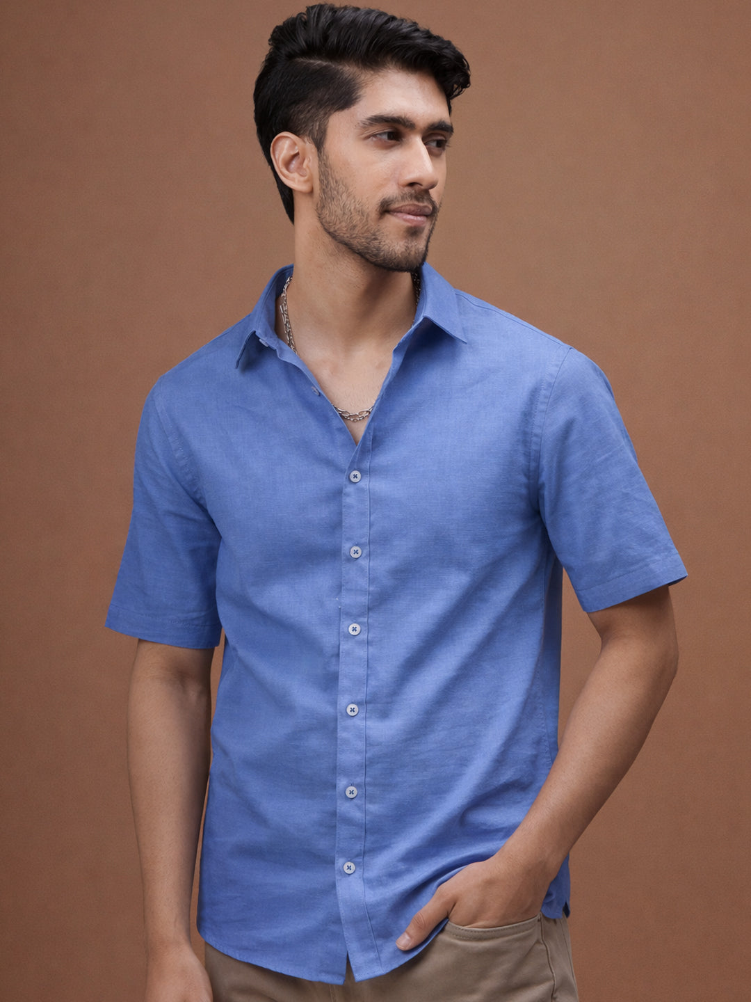 Coastal Denim Linen Shirt
