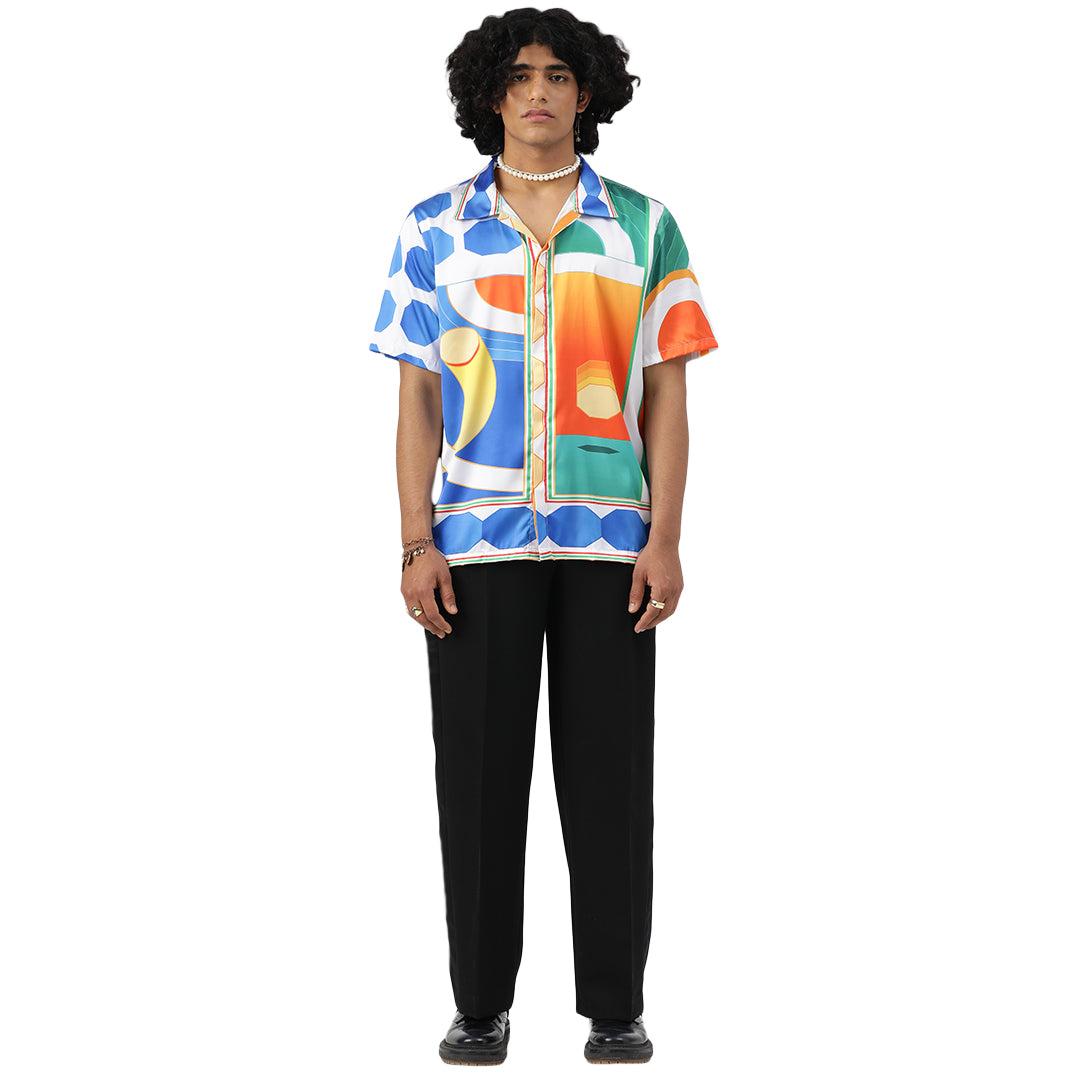 Vibrant Visions - Premium Soft Satin Shirt