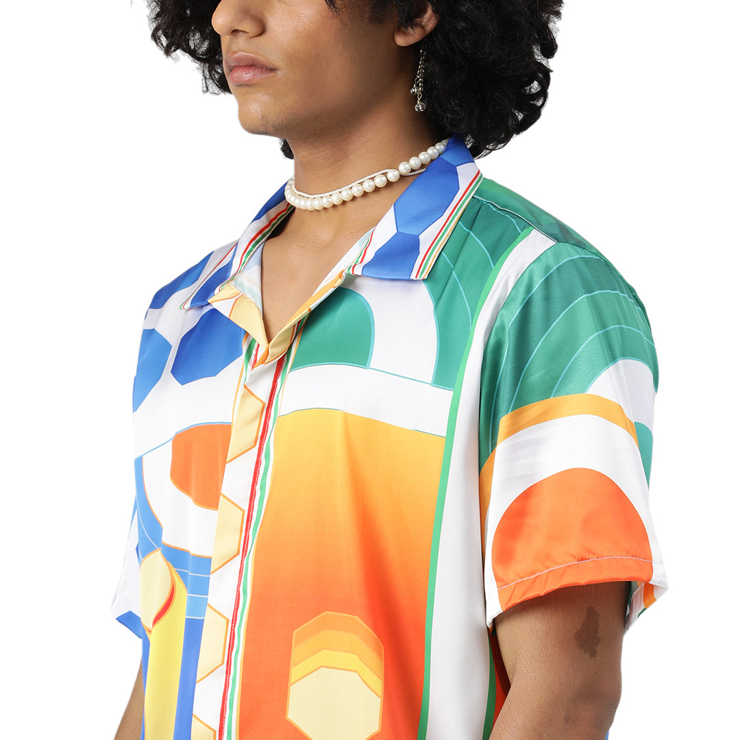Vibrant Visions - Premium Soft Satin Shirt