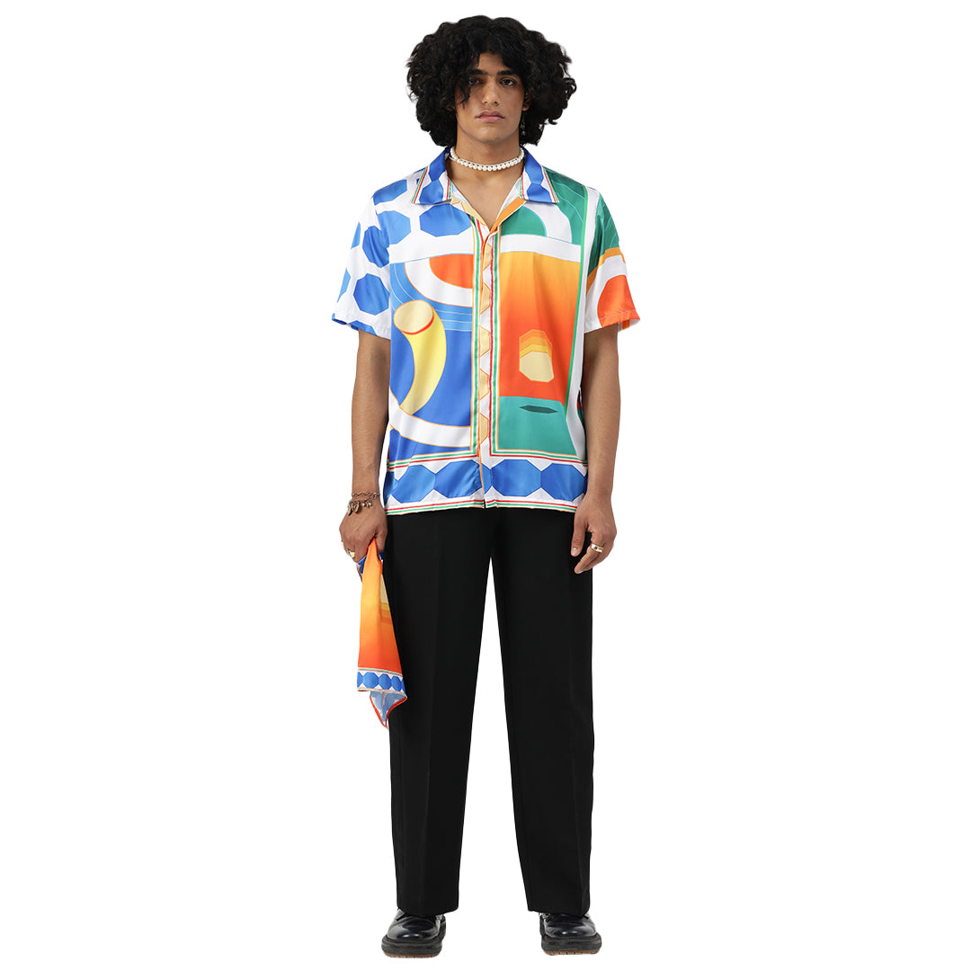 Vibrant Visions – Premium Soft Satin Shirt
