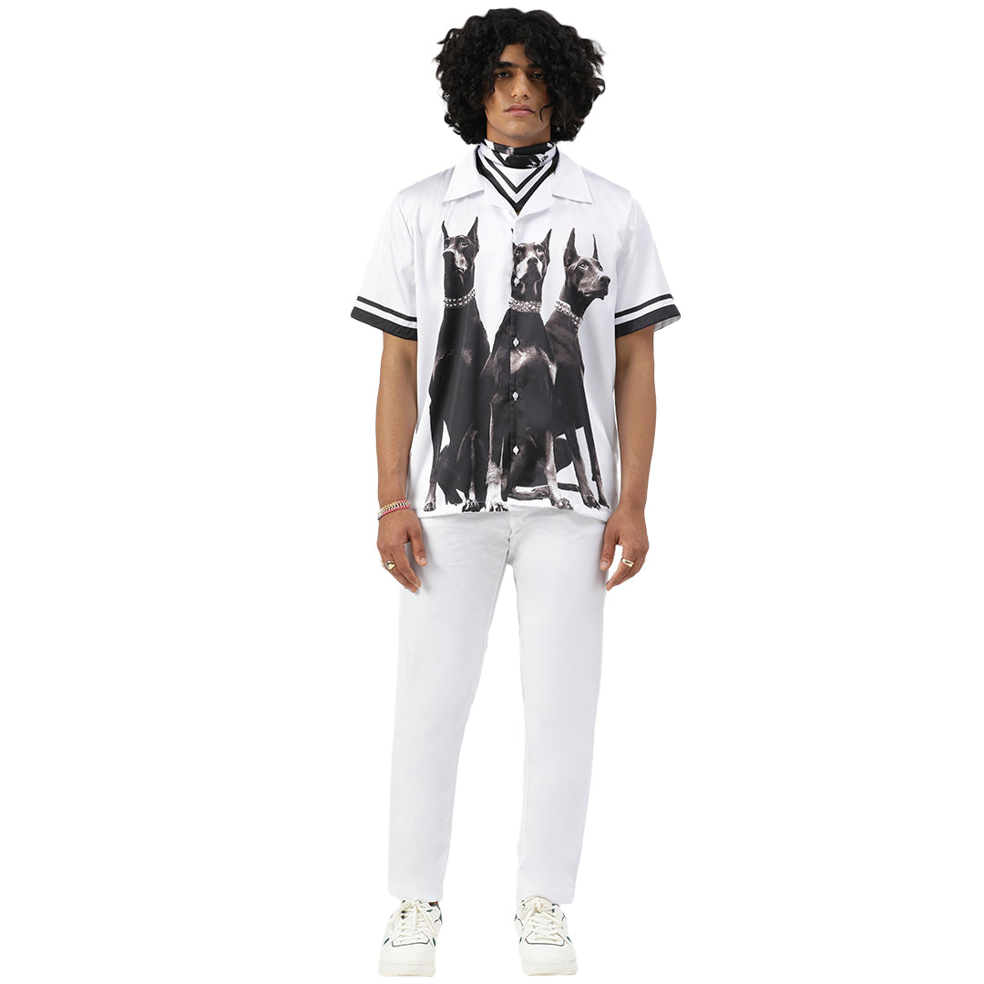 DAPPER DOODLES – Premium Soft Satin Party Shirt