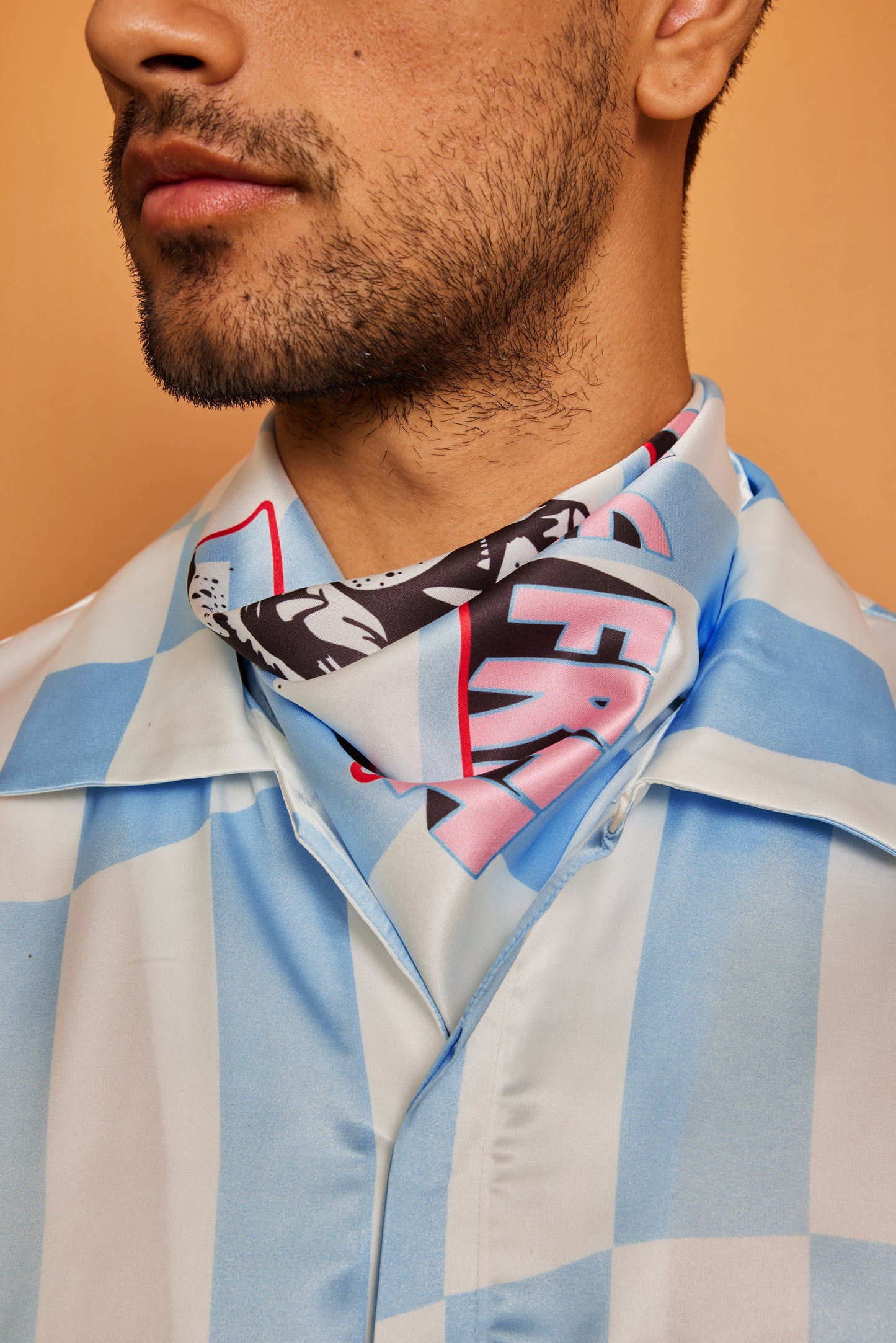 Wild & Free Neck Scarf Cum Pocket Square in Premium Soft Satin