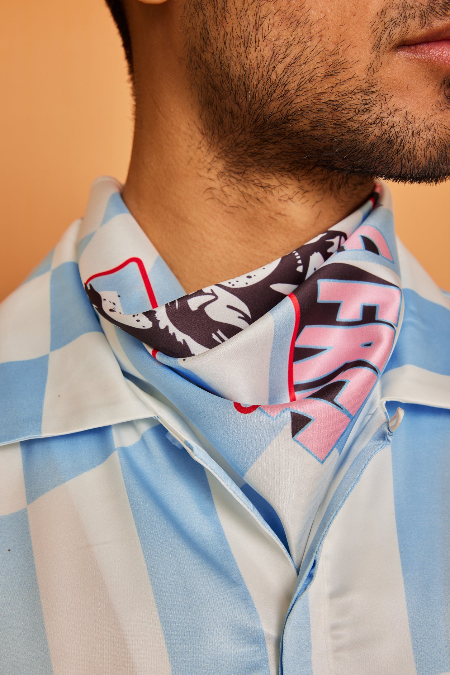 Wild & Free Neck Scarf Cum Pocket Square in Premium Soft Satin