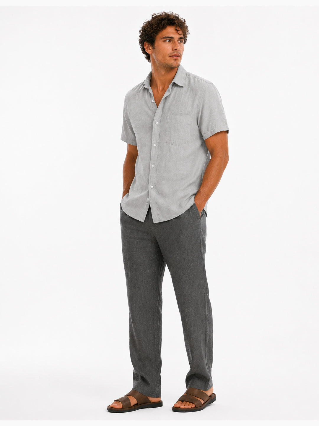 Porto Fino Mist Linen shirt