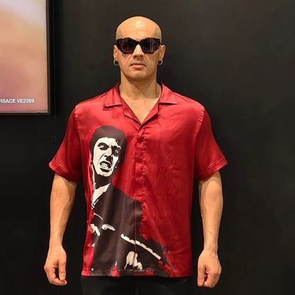 RED MENACE – Premium Soft Satin Party Shirt