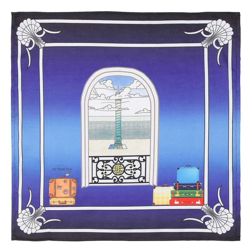 Sun & Sand Neck Scarf Cum Pocket Square in Premium Soft Satin