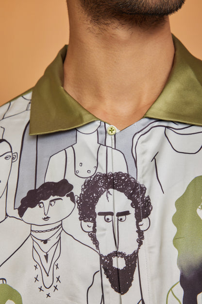 VIVID EXPRESSIONS – Premium Soft Satin Party Shirt