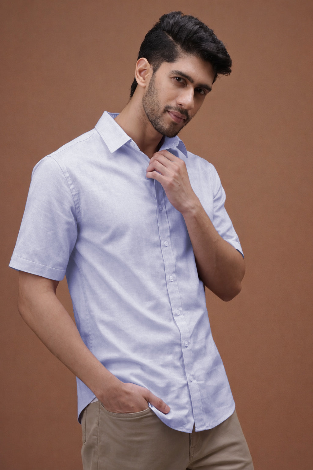Silver Mist Linen Shirt