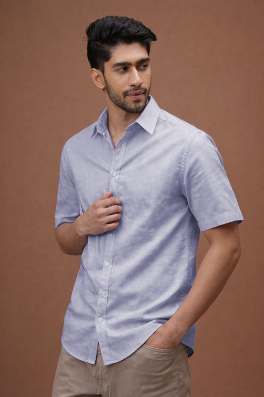 Silver Mist Linen Shirt