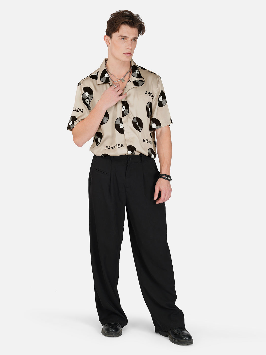 ARCADIA PARADISE – Premium Soft Satin Shirt