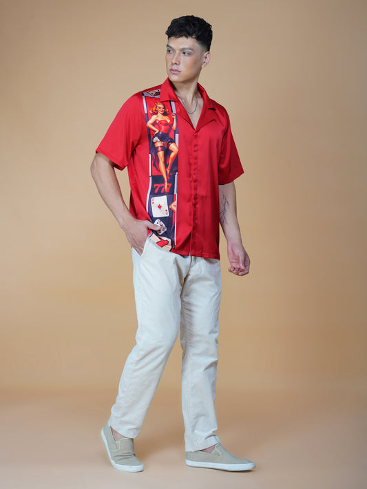 LUCKY CHARM – Premium Soft Satin Party Shirt