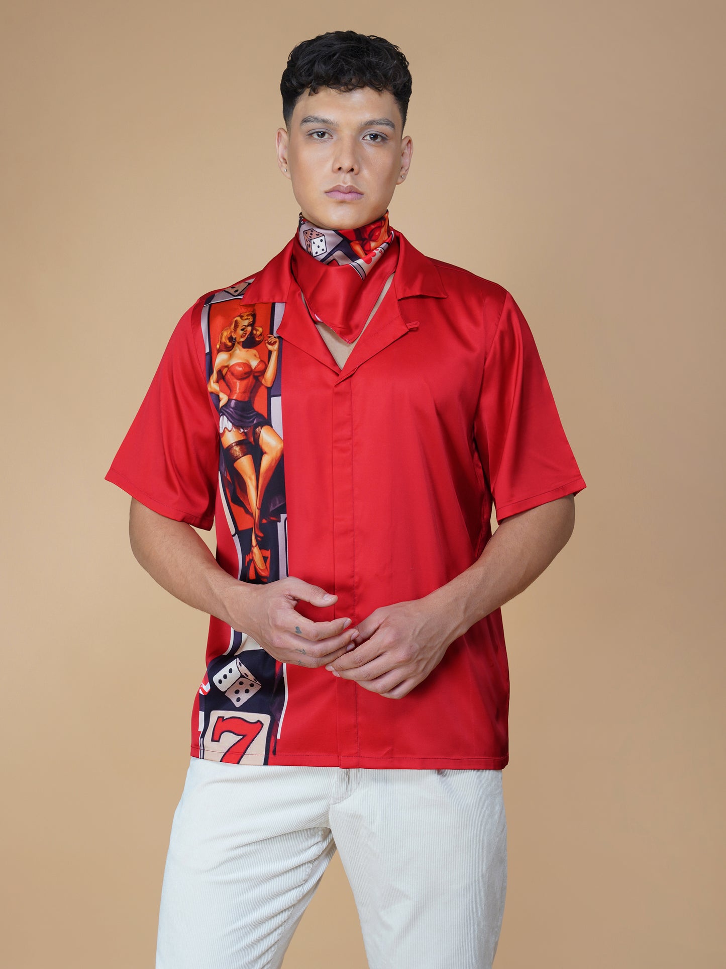 LUCKY CHARM – Premium Soft Satin Party Shirt