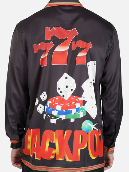 777 Jackpot – Premium Soft Satin Party Shirt