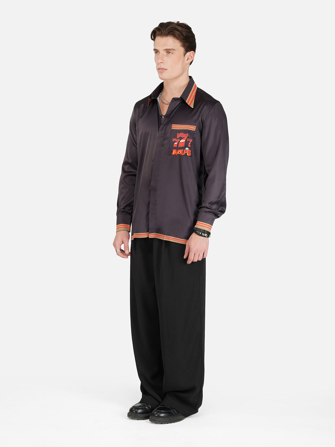 777 Jackpot – Premium Soft Satin Party Shirt