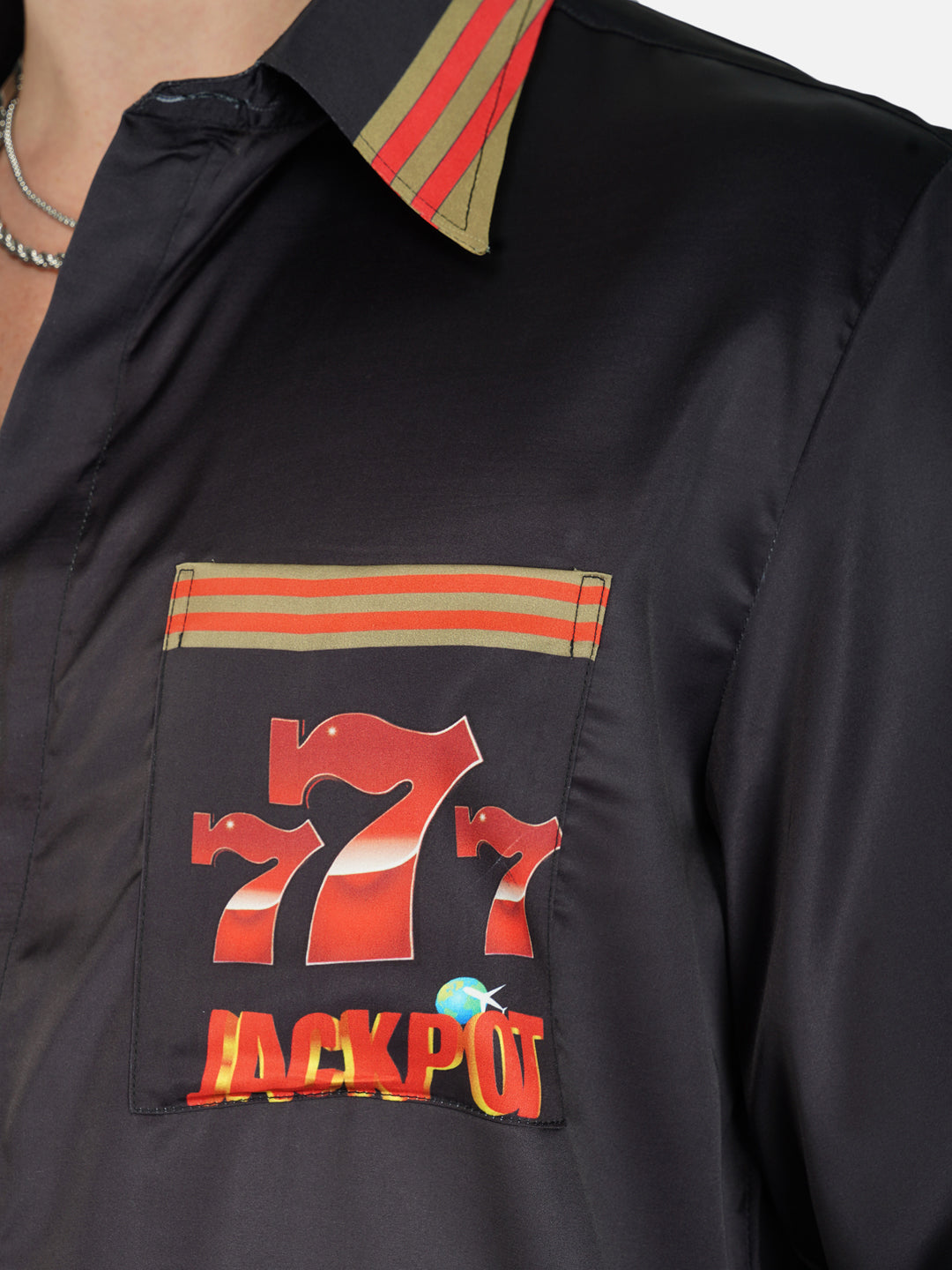 777 Jackpot – Premium Soft Satin Party Shirt