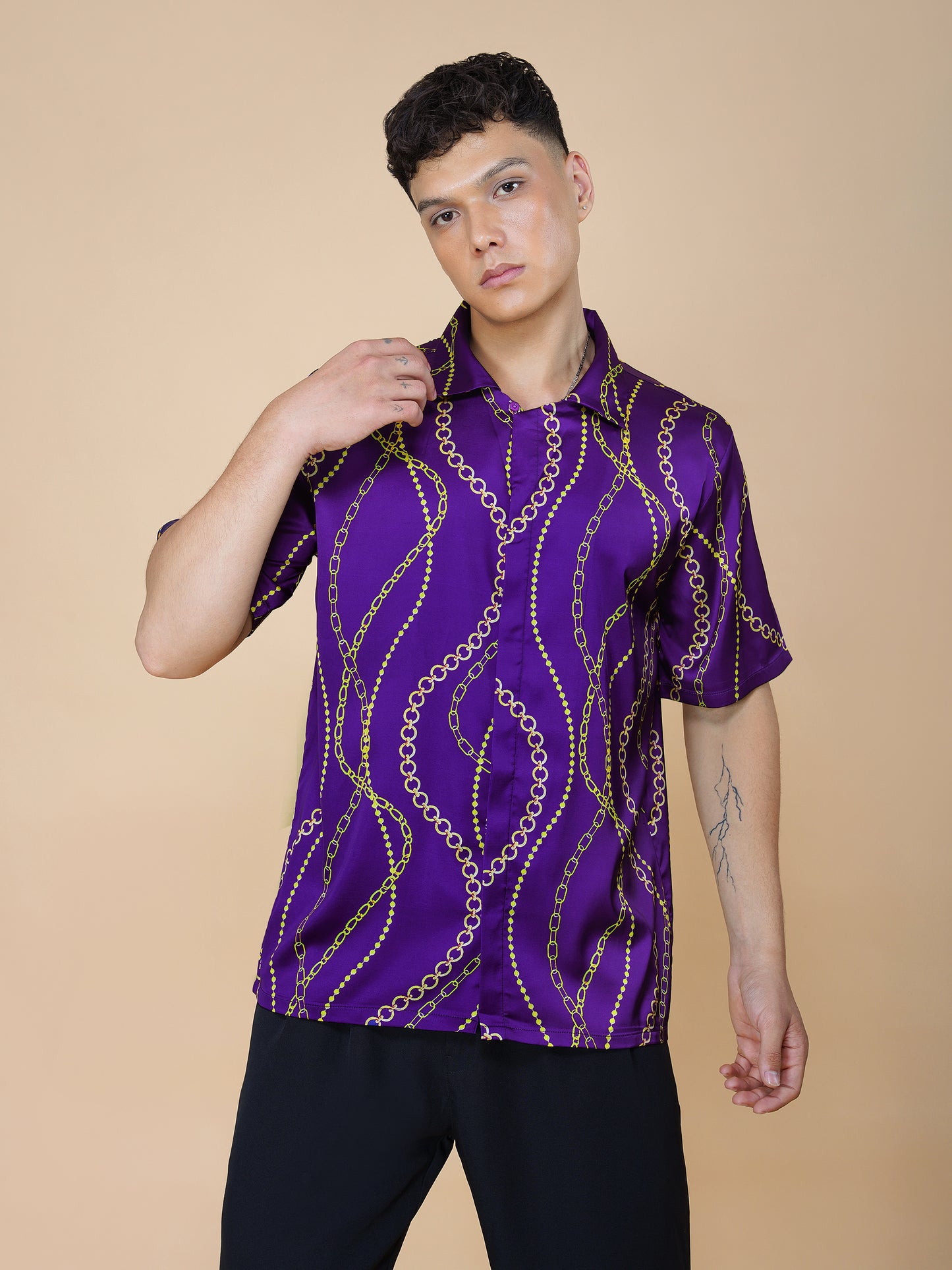 GOLDEN REIGN – Premium Soft Satin Shirt