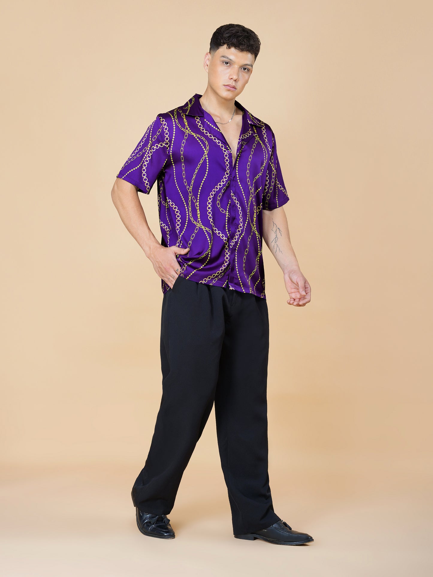 GOLDEN REIGN – Premium Soft Satin Shirt