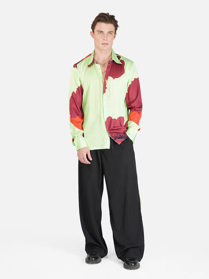 Blossoms Blaze - Premium Soft Satin Shirt