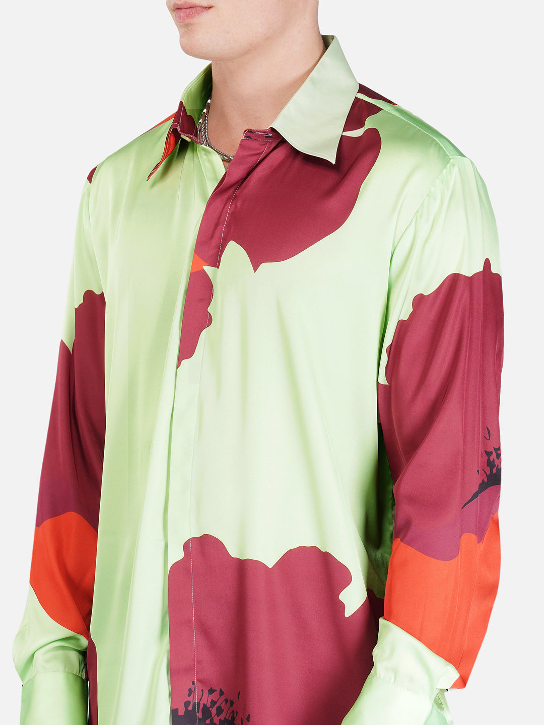Blossoms Blaze - Premium Soft Satin Shirt